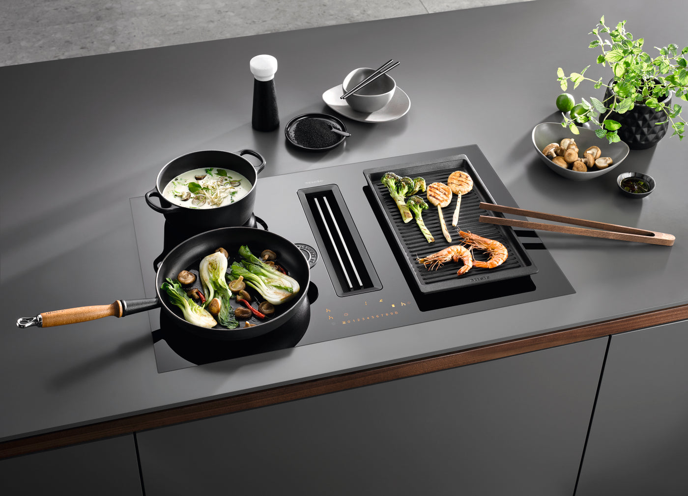 KMDA 7473 FL - Built-in induction hob with extractor hood